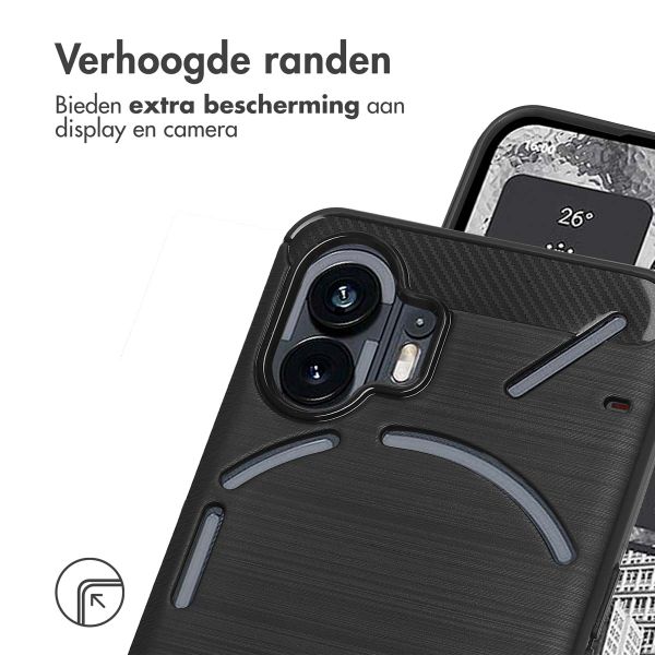 imoshion Brushed Backcover Nothing Phone (2) - Zwart