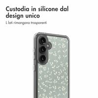 imoshion Design hoesje Samsung Galaxy S23 FE - Smoke Green Flowers