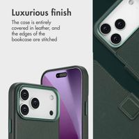 Accezz 2-in-1 Leather Bookcase with MagSafe Apple iPhone 17 Pro Max - Cedar Green