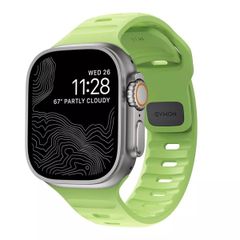 Nomad Sport band FKM Apple Watch Series 1 t/m 11 / SE / Ultra (44/45/46/49 mm) - Glow Green