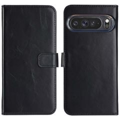 Selencia Echt Leren Bookcase Google Pixel 9 Pro XL - Zwart