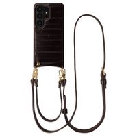 Selencia Nova Real Leather Back Cover with Card Holder Samsung Galaxy S26 Ultra - Dark Chocolate