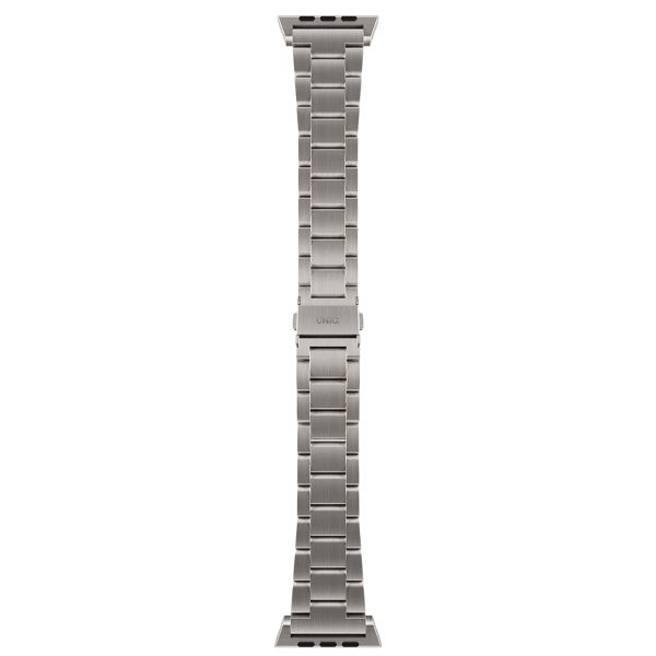 Uniq Osta Stalen band met zelf-verstelbare links Apple Watch Series 1 t/m 11 / SE / Ultra (44/45/46/49 mm) - Titanium (Silver)