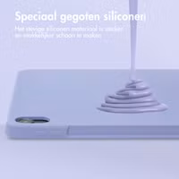 Accezz Liquid Silicone Backcover met penhouder Apple iPad Air 11 inch (2025) M3 / (2024) M2 / Air 5 (2022) / Air 4 (2020) - Lila