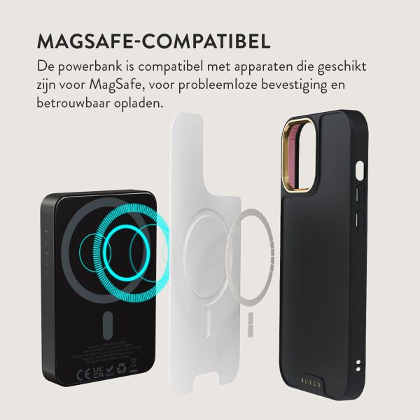 Burga Magnetic Powerbank 5.000 mAh - Geschikt voor MagSafe | Player - Gunmetal