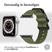 imoshion Nylon bandje Apple Watch Series 1-9 / SE - 38/40/41 mm / Series 10 - 42 mm - Lichtgroen