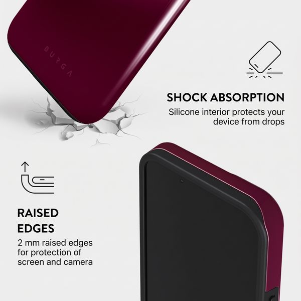Burga Tough Case with MagSafe Apple iPhone 15 - Dark Cherry