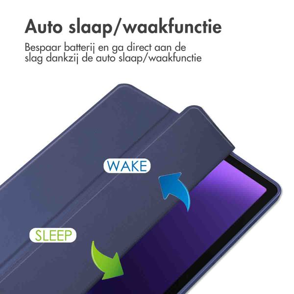 imoshion Trifold Hardcase Bookcase Samsung Galaxy Tab S10 Lite / S9 11.0 inch / Tab S10 FE / S9 FE 10.9 inch - Donkerblauw