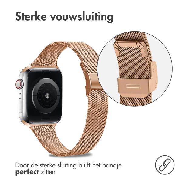 imoshion Milanees vouwbandje Apple Watch Series 1 t/m 9 / SE (38/40/41 mm) | Series 10 / 11 (42 mm) - Rosé Goud