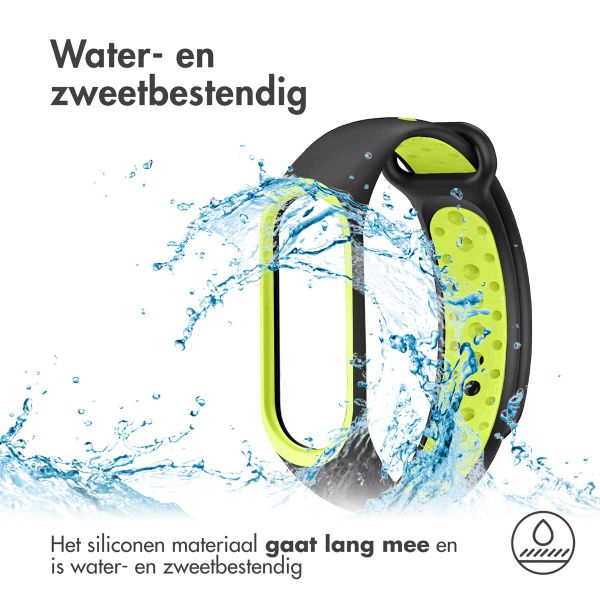 imoshion Siliconen sport bandje Xiaomi Mi Band 3 / 4 - Zwart / Lime