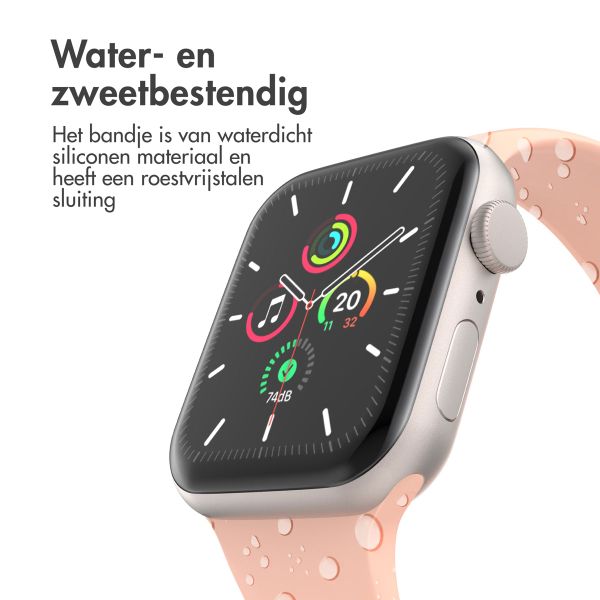 imoshion Siliconen⁺ bandje Apple Watch Series 1 t/m 9 / SE (38/40/41 mm) | Series 10 / 11 (42 mm) - Maat S/M - Vintage Rose