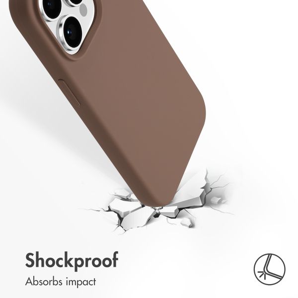 Accezz Liquid Silicone Back Cover with MagSafe Apple iPhone 14 Pro - Light Brown