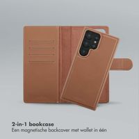 Selencia Olyn Uitneembare Bookcase met MagSafe Samsung Galaxy S24 Ultra - Bruin