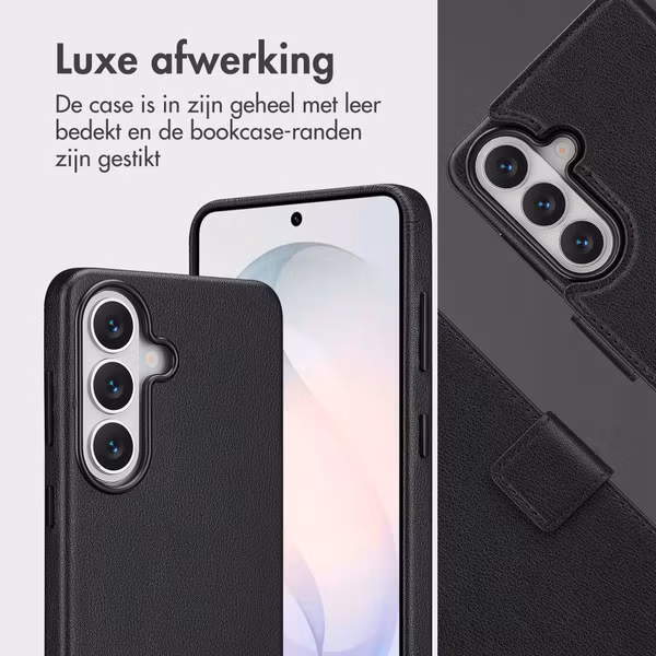 Accezz Leather Bookcase 2-in-1 met MagSafe Samsung Galaxy S26 - Onyx Black