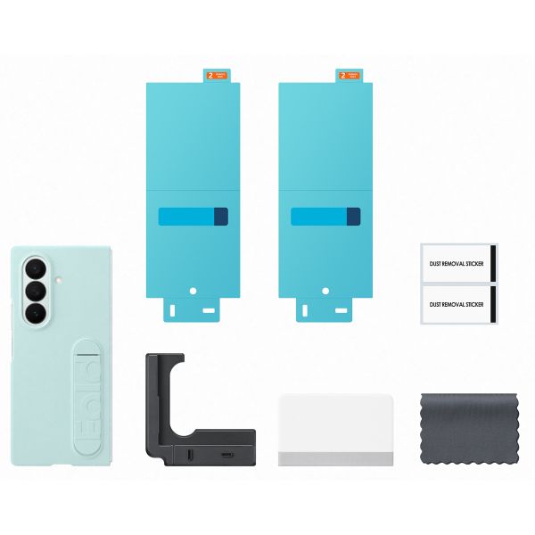 Samsung Silicone Case met stand Samsung Galaxy Z Fold 7 - Mint