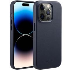 Accezz Leather Back Cover with MagSafe Apple iPhone 14 Pro - Onyx Black