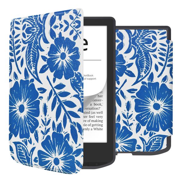 imoshion Design Slim Soft Case Sleepcover Pocketbook Verse / Verse Pro / Vivlio Light / Light HD - Flower Tile