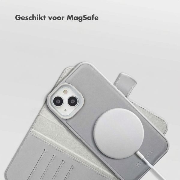 Selencia Olyn Uitneembare Bookcase met MagSafe Apple iPhone 15 - Grijs