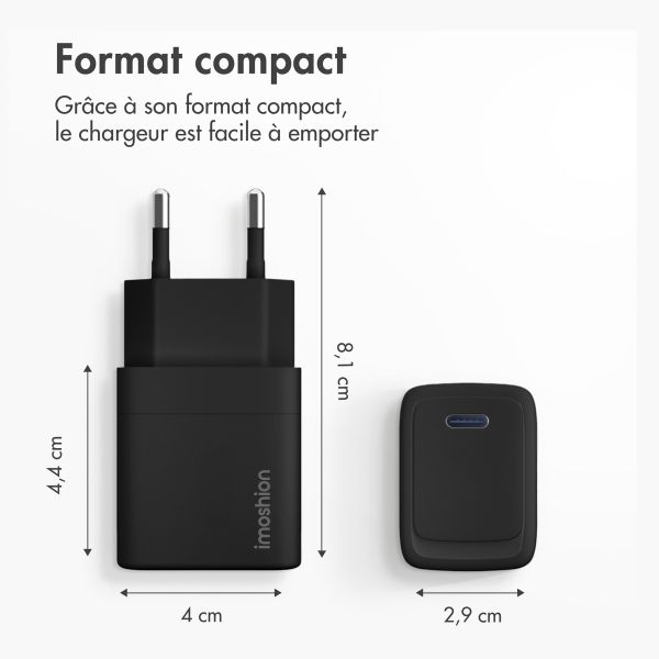 imoshion Wall Charger 20 Watt | USB-C - Zwart