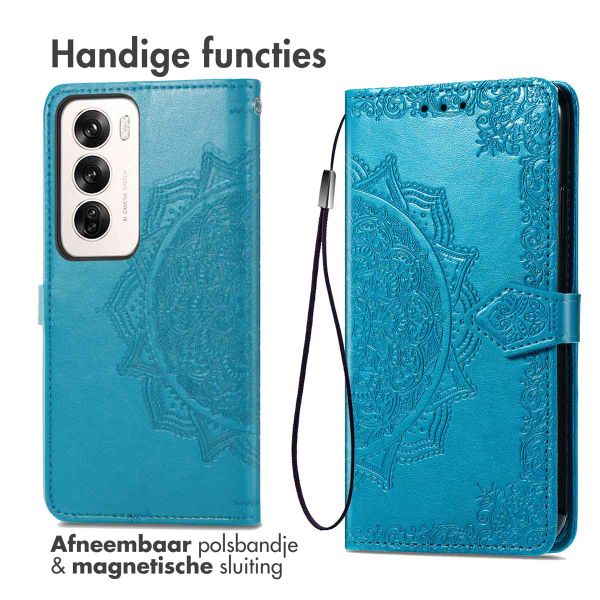 imoshion Mandala Bookcase Oppo Reno 12 Pro - Turquoise