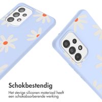 imoshion Siliconen design hoesje met koord Samsung Galaxy A53 - Lila Flower Distance