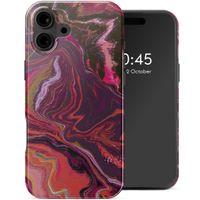 Selencia Vivid Backcover met MagSafe Apple iPhone 16 - Marble Purple