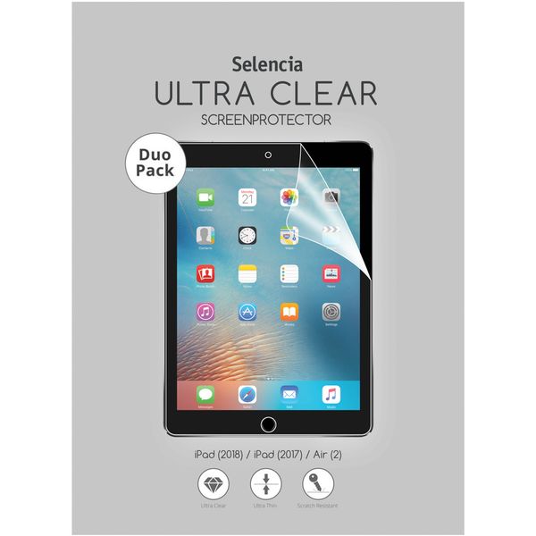 Selencia Duo Pack Screenprotector Apple iPad 6 (2018) 9.7 inch / iPad 5 (2017) 9.7 inch / Air 2 (2014)/Air 1 (2013)