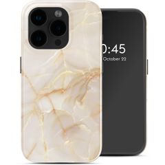 Selencia Vivid Case with MagSafe Apple iPhone 15 Pro - Golden Beige Marble
