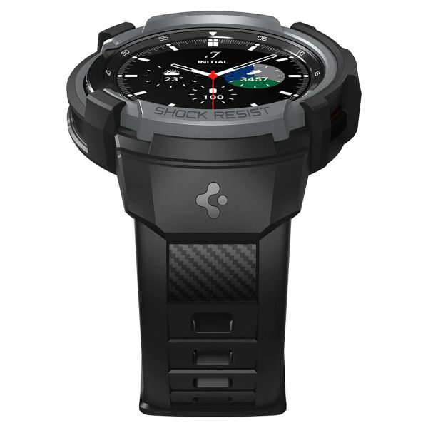 Spigen Rugged Armor™ Pro Case Samsung Galaxy Watch 4 - 46 mm - Charcoal Gray