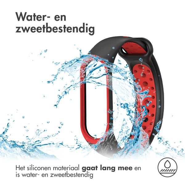 imoshion Siliconen sport bandje Xiaomi Mi Band 3 / 4 - Zwart / Rood