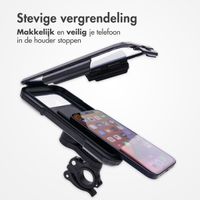 imoshion Premium telefoonhouder fiets - Spatwaterdicht - Universeel - 360 graden draaibaar - Stevige behuizing - Zwart