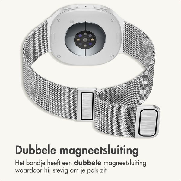 imoshion Milanees magnetisch bandje Samsung Galaxy Watch 9 (40/44mm) / Watch 8 (40/44mm) / Classic (46mm) - Zilver