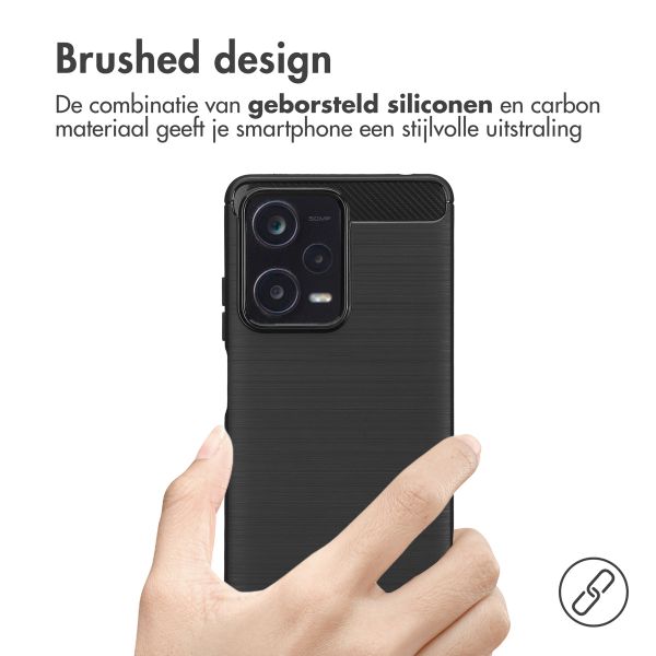 imoshion Brushed Backcover Xiaomi Redmi Note 12 Pro Plus - Zwart