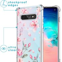 imoshion Design hoesje met koord Samsung Galaxy S10 - Bloem - Roze