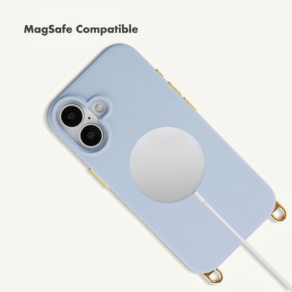 Selencia Rivièra MagSafe Back Cover with detachable hooks Apple iPhone 17 - Powder Blue