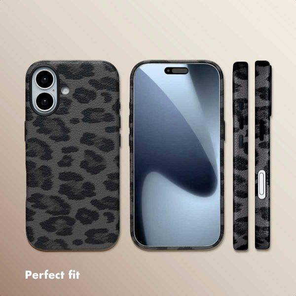 Selencia Sabi Back Cover Panther Print with MagSafe Apple iPhone 17 - Midnight Black