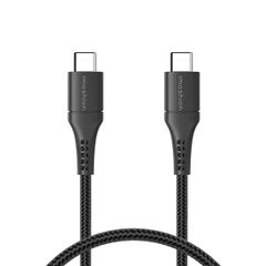 imoshion Braided USB-C naar USB-C kabel - 0,25 meter - Zwart