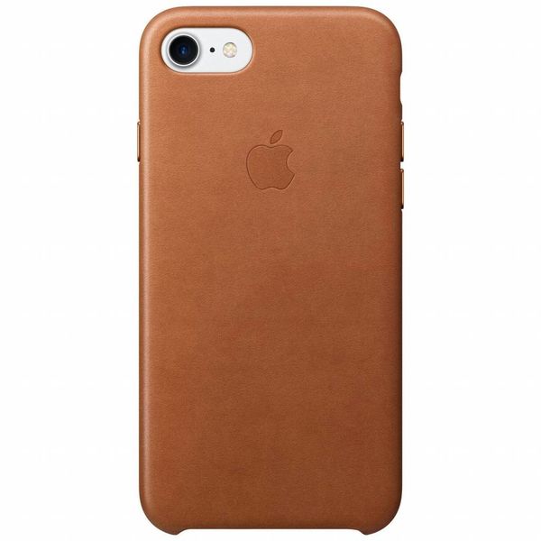 Apple Leather Backcover iPhone SE (2022 / 2020) / 8 / 7 - Saddle Brown