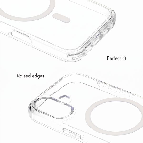 Selencia Rivièra MagSafe Back Cover with detachable hooks Apple iPhone 16 - Transparent
