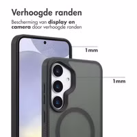 Accezz Rugged Frosted MagSafe Backcover Samsung Galaxy S25 Plus - Zwart