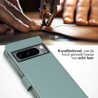 Selencia Echt Leren Bookcase Google Pixel 8 Pro - Air Blue