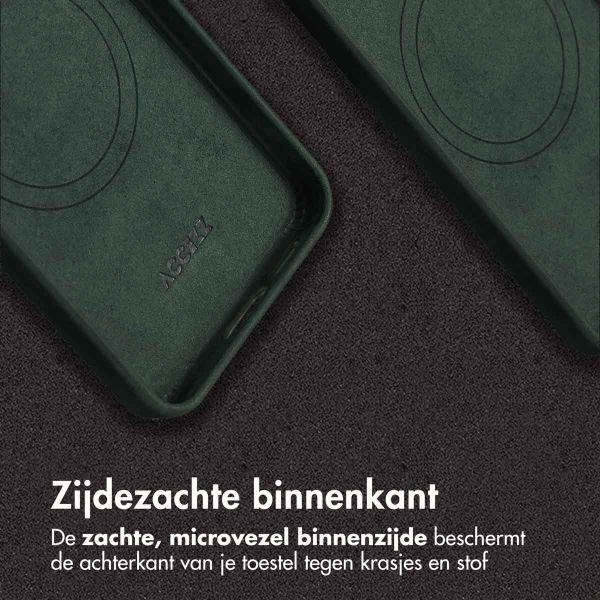 Accezz Vintage Leather Magsafe Backcover Samsung Galaxy S24 / S25 - Smokey Green