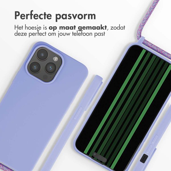 imoshion Siliconen hoesje met koord Apple iPhone 15 Pro Max - Paars