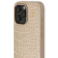 iDeal of Sweden Vegan Leather Backcover Apple iPhone 15 Pro Max - Warm Beige Croco
