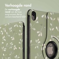 imoshion 360° Draaibare Design Bookcase Apple iPad Air 5 (2022) / Air 4 (2020) - Green Flowers