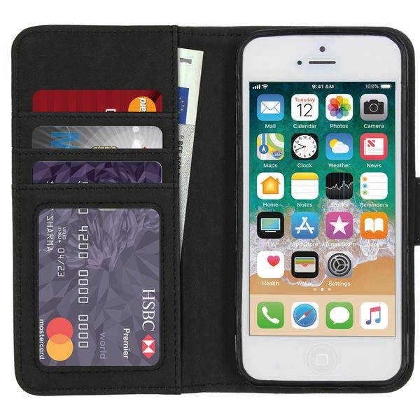 imoshion Luxe Bookcase Apple iPhone SE (2016) / 5 / 5s - Zwart