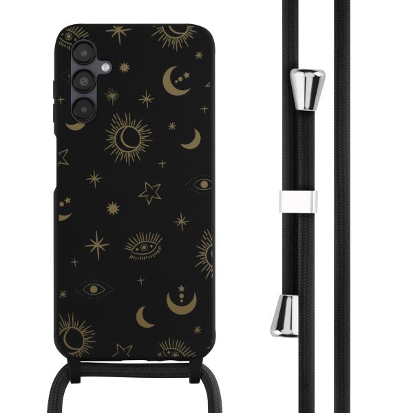 imoshion Siliconen design hoesje met koord Samsung Galaxy A14 (5G/4G) - Sky Black