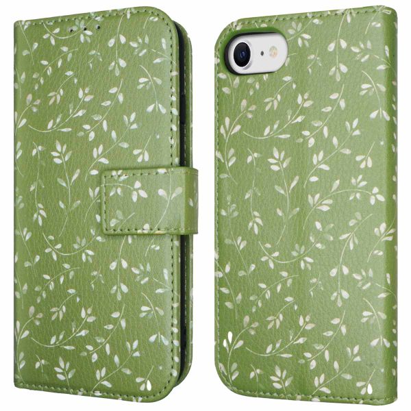 imoshion Design Bookcase iPhone SE (2022 / 2020) / 8 / 7 / 6(s) - Green Flowers