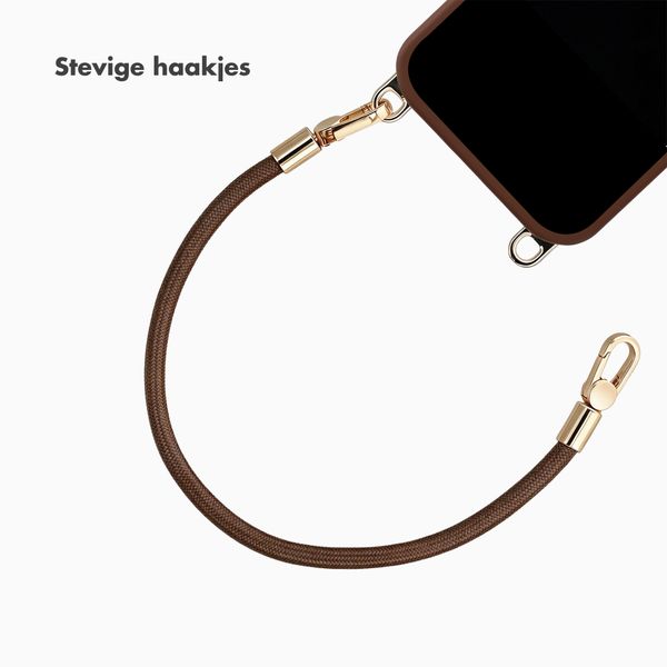 Selencia Universeel Polskoord met 2 haken - Choco Brown