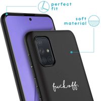 imoshion Design hoesje Samsung Galaxy A71 - Fuck Off - Zwart